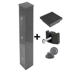 Poste TOP c/furação cinzento escuro RAL7016  p/chumbar
