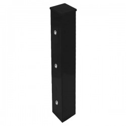 Poste TOP c/furação  preto RAL9005 p/chumbar