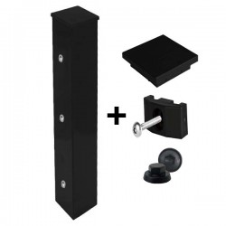 Poste TOP c/furação  preto RAL9005 p/chumbar