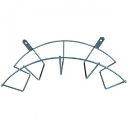 Suporte inox de parede para mangueira 15 x 45 cm