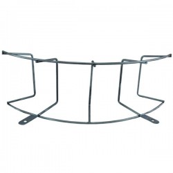 Suporte inox de parede para mangueira 18 x 50 cm