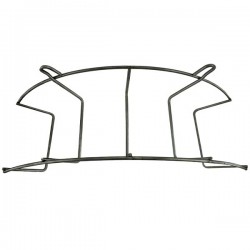 Suporte niquelado de parede para mangueira 18 x 50 cm