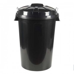 Caixote do lixo com tampa preto 21L