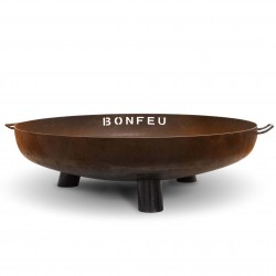 Brasero BonBowl Plus com pés em aço Corten preto Ø80