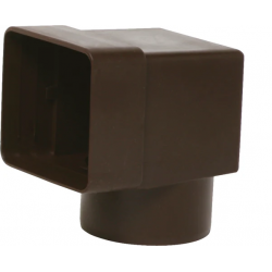 Adaptador boca de descarga quadrada para cilíndrica Ø80 mm