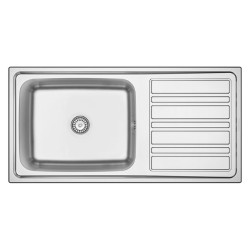Lava-Louças EDGE MEZZO 100-50 de encastrar 1 pia + escorredor 100 x 50
