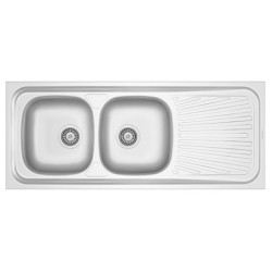 Lava-louças AIR-M3120 de pousar 2 pias + escorredor 120 X 50