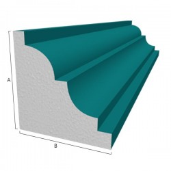 Molde em poliestireno EPS para cornija P1 150x150