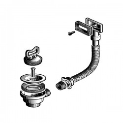 Válvula Inox com tampa plástica e tubo de transbordamento Ø 70 mm