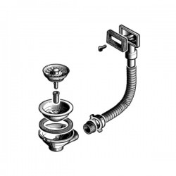Válvula Inox com tampa plástica e tubo de transbordamento Ø 115 mm