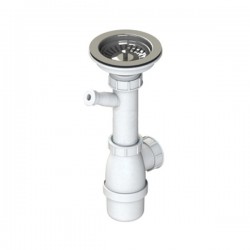 Vávula + sifão 1 pia para lava-louças Ø 115 mm