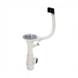 Válvula Inox + sifão 1 pia para lava-louças Ø 115 mm