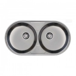 Lava-louças AIR-M6045 de encastrar 2 pias 83,5 X 44