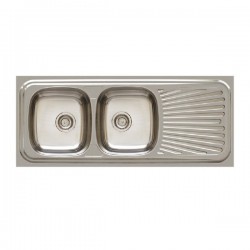 Lava-louças AIR-M3120 de pousar 2 pias+escorredor 120 X 60