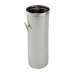 Tubo de chaminé c/registo em Inox simples 1m