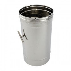 Tubo de chaminé c/registo em Inox simples 50cm