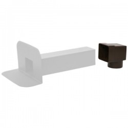 Adaptador boca de descarga quadrada para cilíndrica Ø100 mm