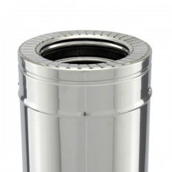 Tubo rígido Inox parede dupla isolado 1m