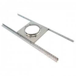 Suporte placa para tubagem chaminé Inox