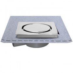 Sifão de duche com grelha em Inox 15 x 15