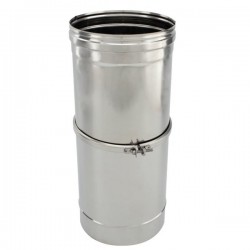 Tubo de chaminé extensível em Inox simples 15/25cm