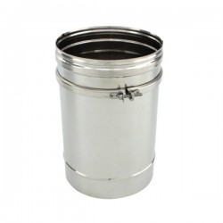 Tubo de chaminé extensível em Inox simples 15/25cm