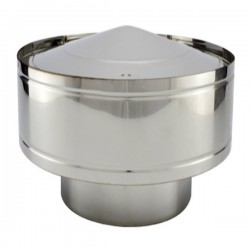 Chapéu anti-chuva/retorno para chaminé em Inox simples
